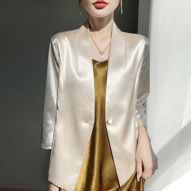 Women'S Fashion Gilded Age - Bluzka Odzież wierzchnia Garnitur Damski Złocony
