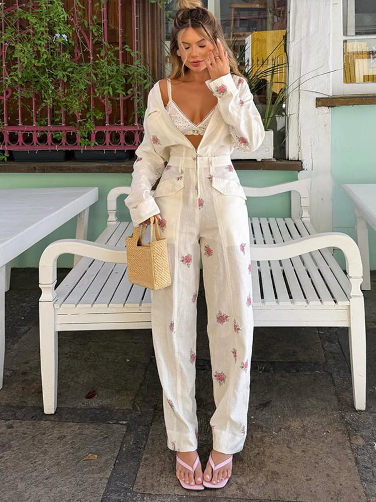 Women'S Fashion Overalls - Eleganckie damskie kombinezony z nadrukiem na