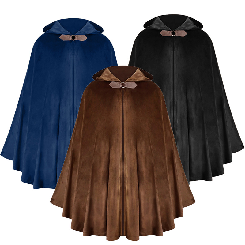 Velvet Blazer Women - Męski aksamitny płaszcz z kapturem, renesansowy