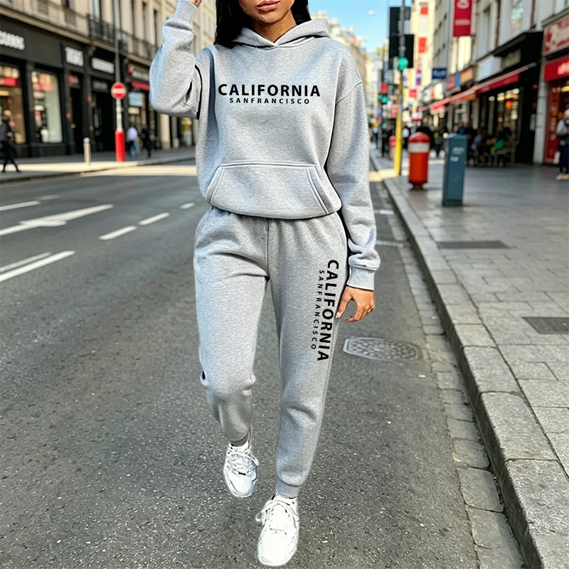 Women'S Fashion Sweatshirts - Miejski styl casual, komplet dresowy z