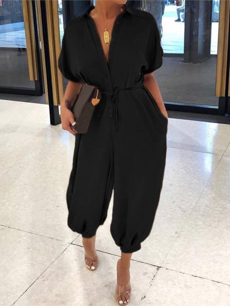 Women'S Fashion Overalls - Letnia moda z dekoltem w kształcie