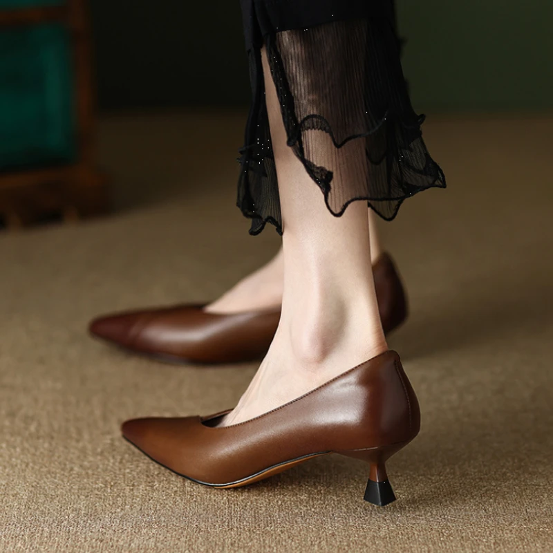 Women'S Fashion Quick Delivery - Czółenka damskie na kwadratowym obcasie, średni