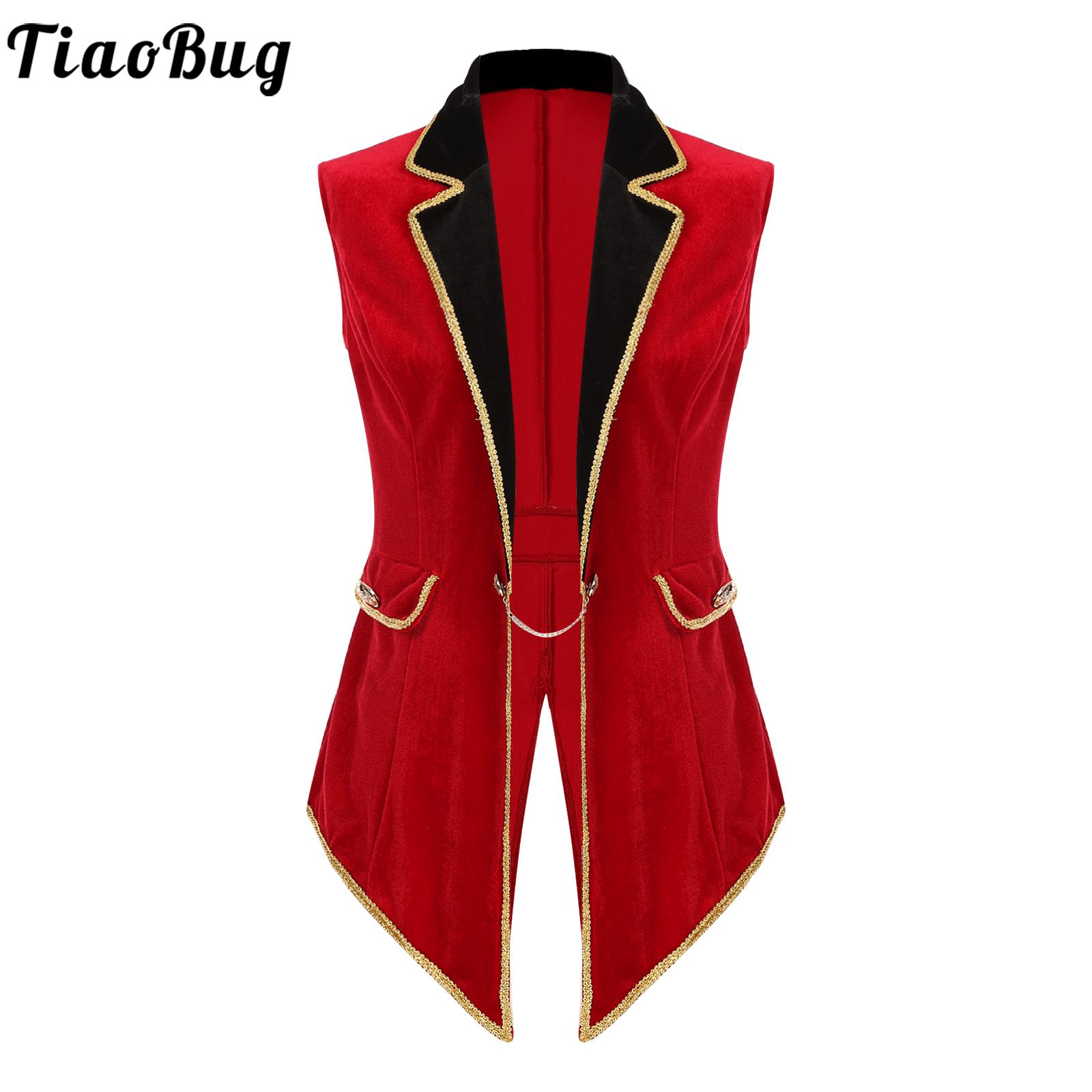 Velvet Blazer Women - Damskie kostiumy cyrkowego Ringmaster Halloween Showman
