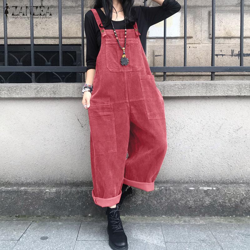 Women'S Fashion Overalls - Sztruksowe ogrodniczki damskie letnie kombinezony na