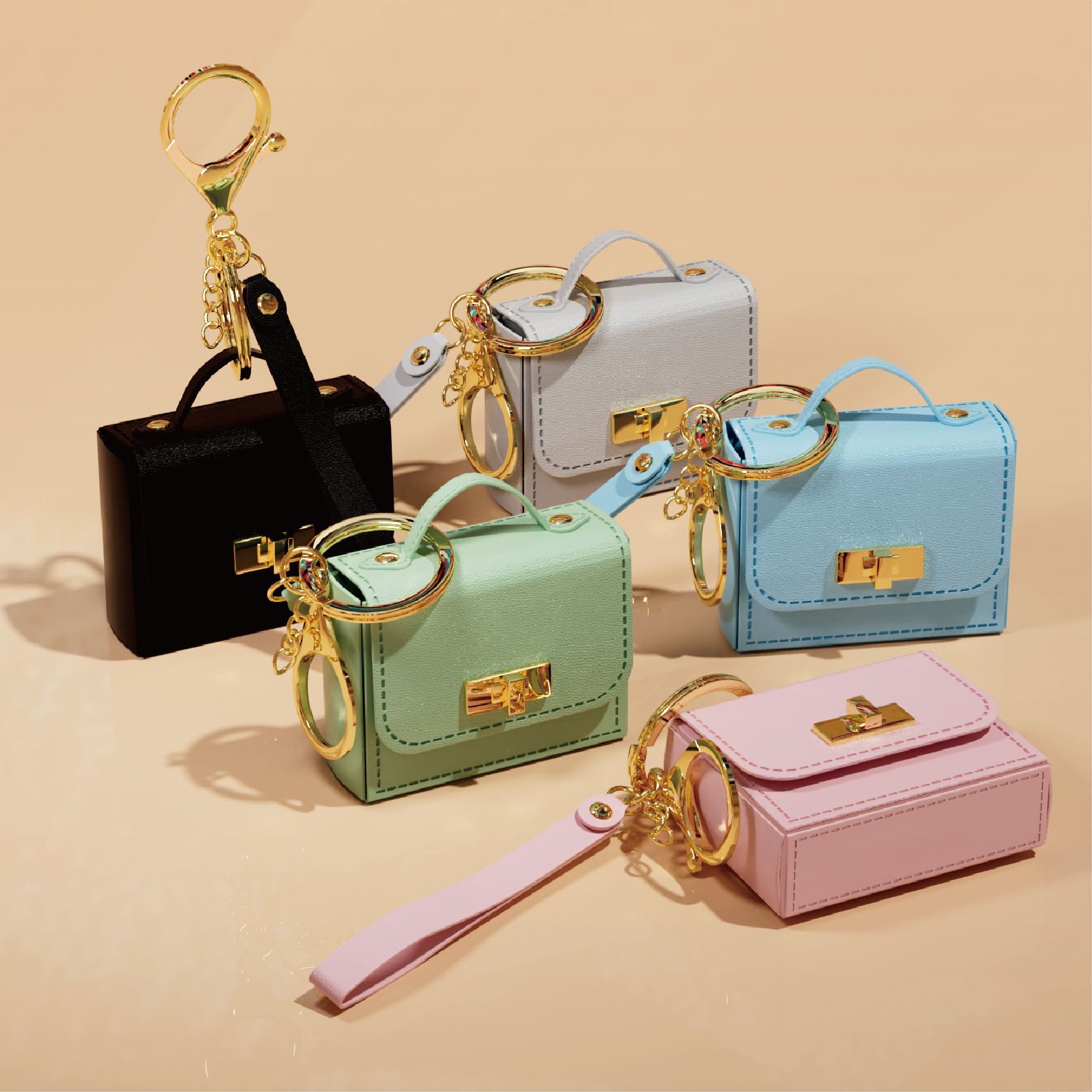 Women'S Ysl Fashion - Mini etui na klucze z skórzanym