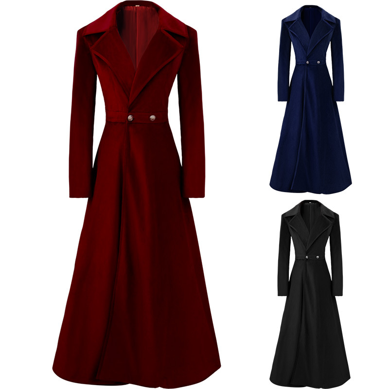 Velvet Blazer Women - Damski elegancki płaszcz trencz z wyciętymi
