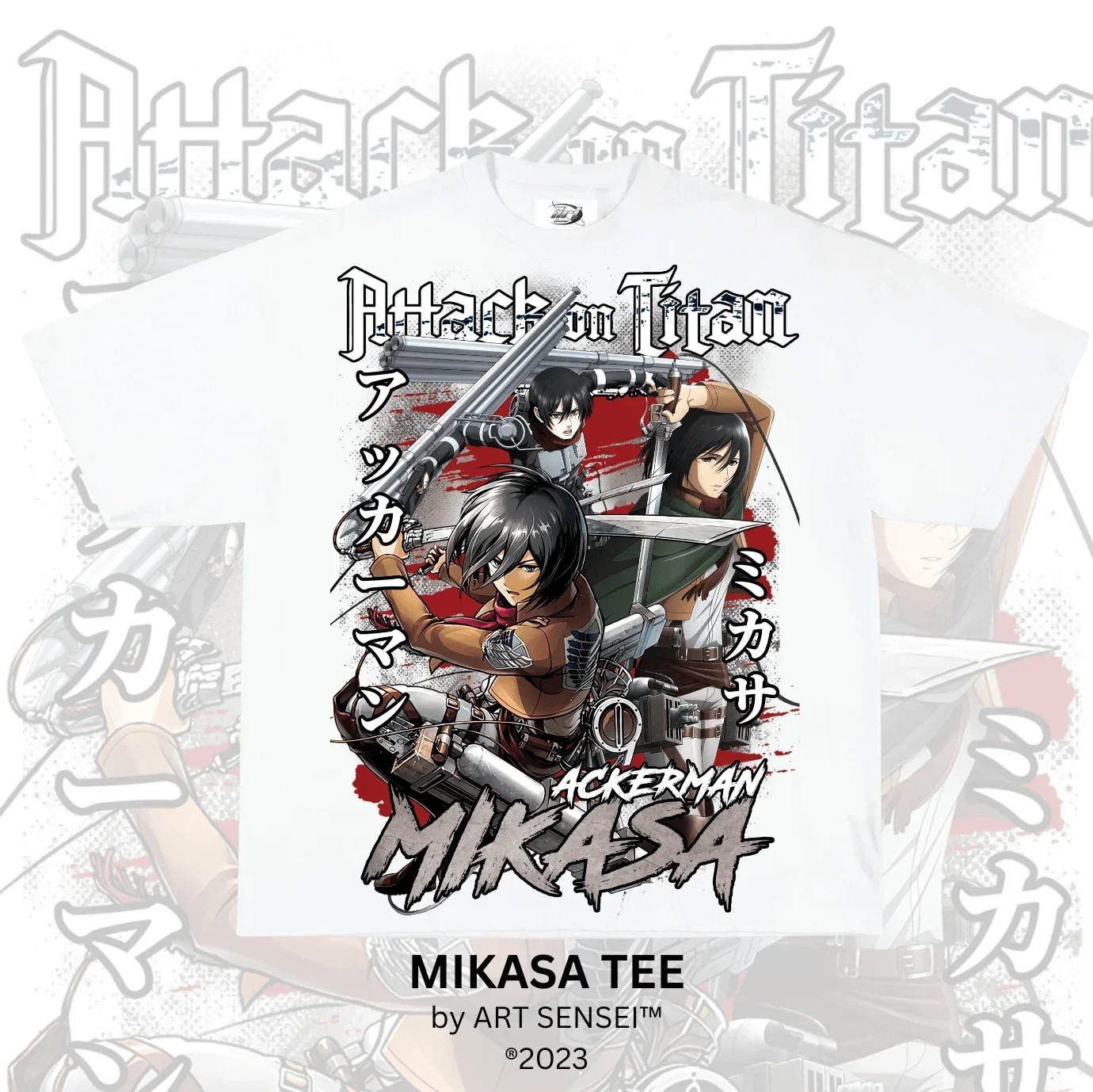 Women Fashion Pose - Damska koszulka Attack on Titan Mikasa
