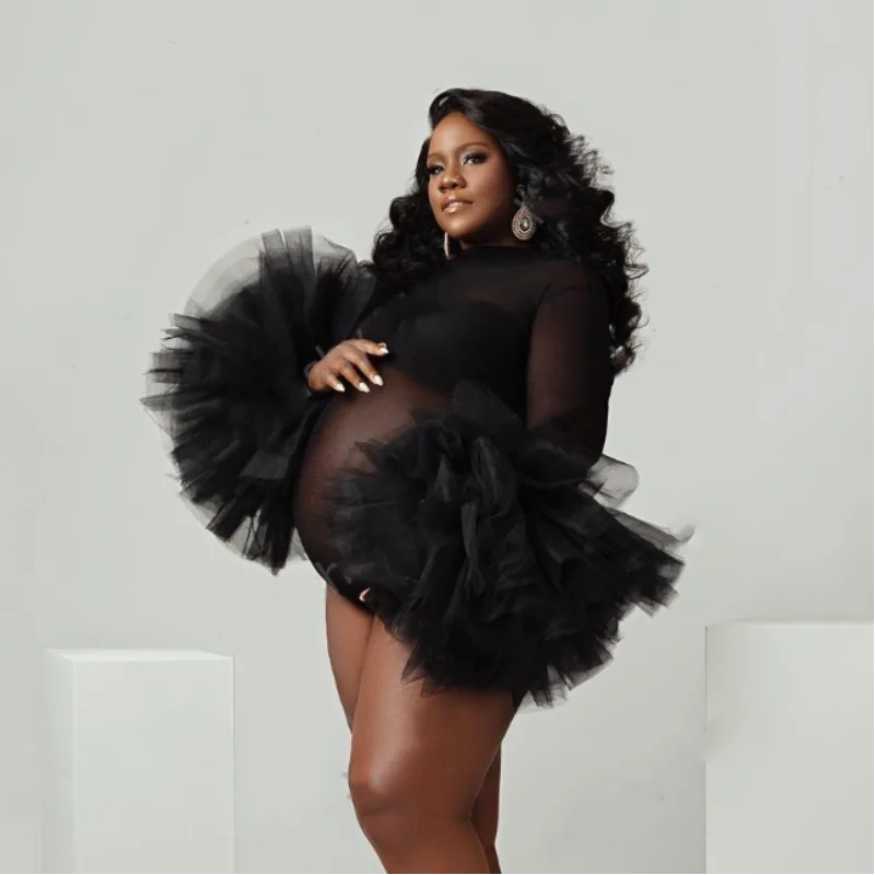 Turtleneck Bodysuit - Rekwizyty do fotografii ciążowej Body bufiaste,