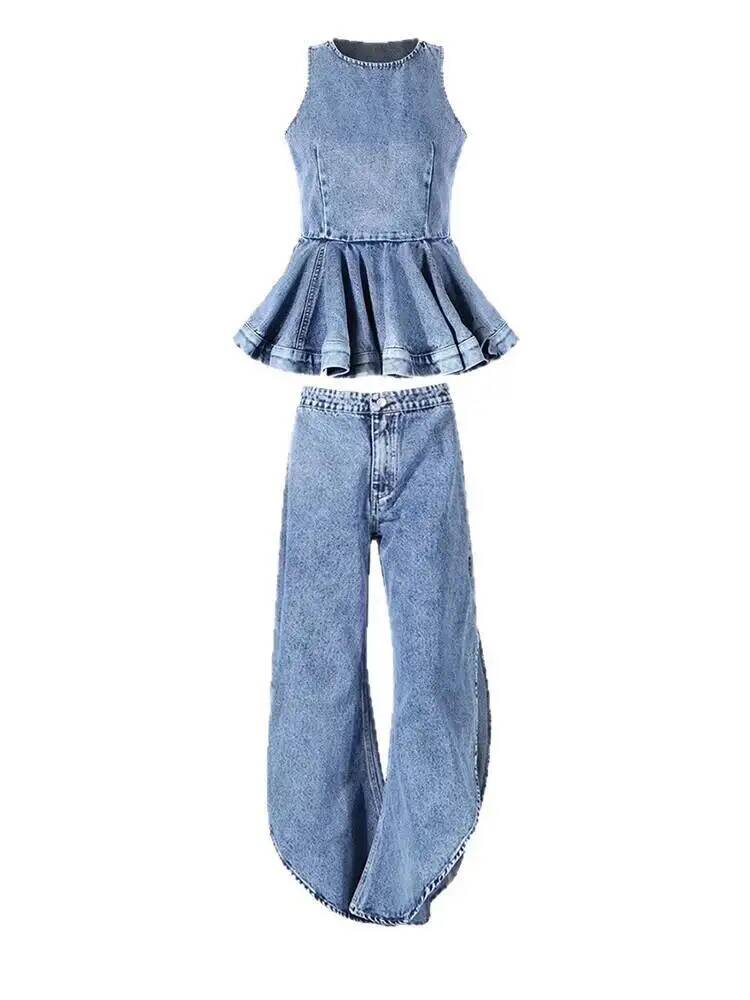 Komplet dwuczęściowy: niebiesk – Women'S Fashion Overalls recenzja i cena