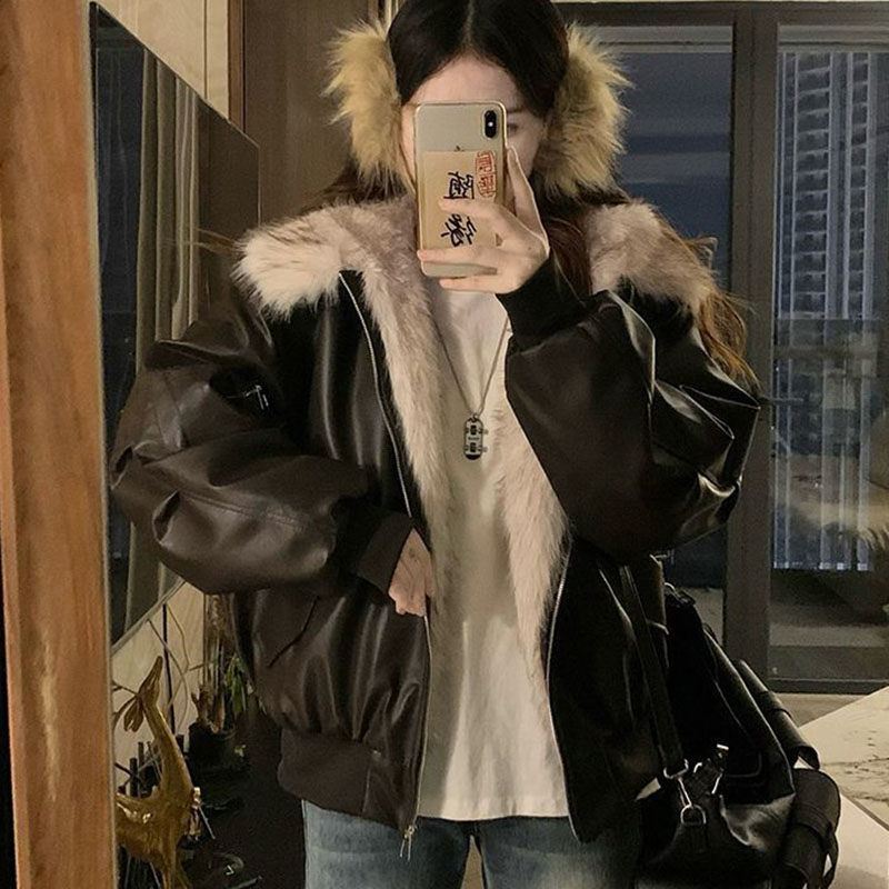 Zimowa gruba, ciepła kurtka z  – Women'S Fashion Bomber Jacket recenzja i cena