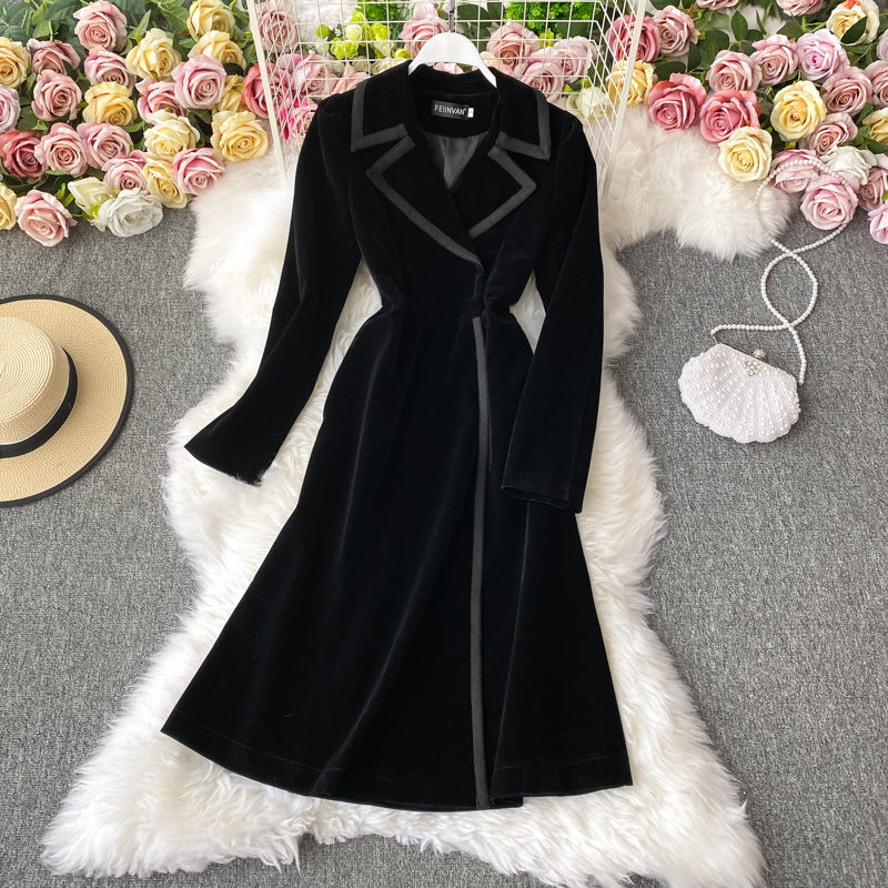 Damska czarna aksamitna maryna – Velvet Blazer Women recenzja i cena