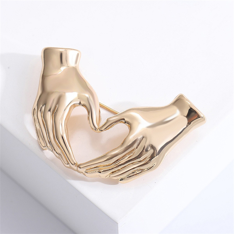 XIALUOKE Ręka Pose Serce Brosz – Women Fashion Pose recenzja i cena