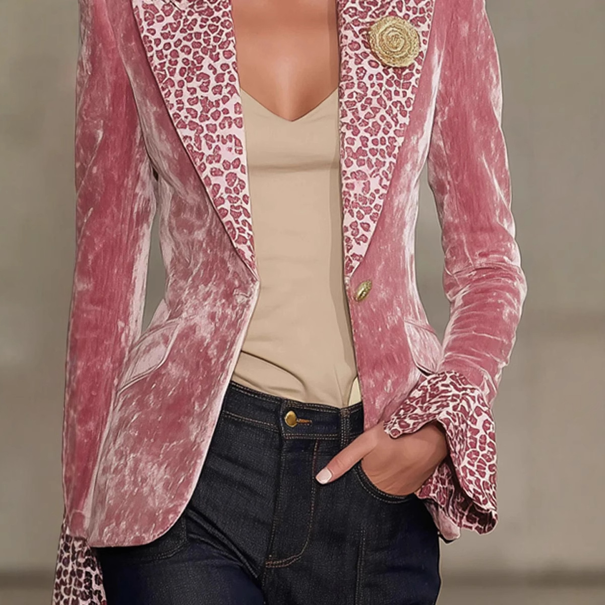 Damska aksamitna marynarka w p – Velvet Blazer Women recenzja i cena