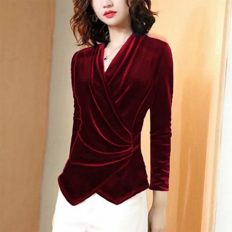 Damska Bluzka 2025 Jesień Złot – Velvet Blazer Women recenzja i cena