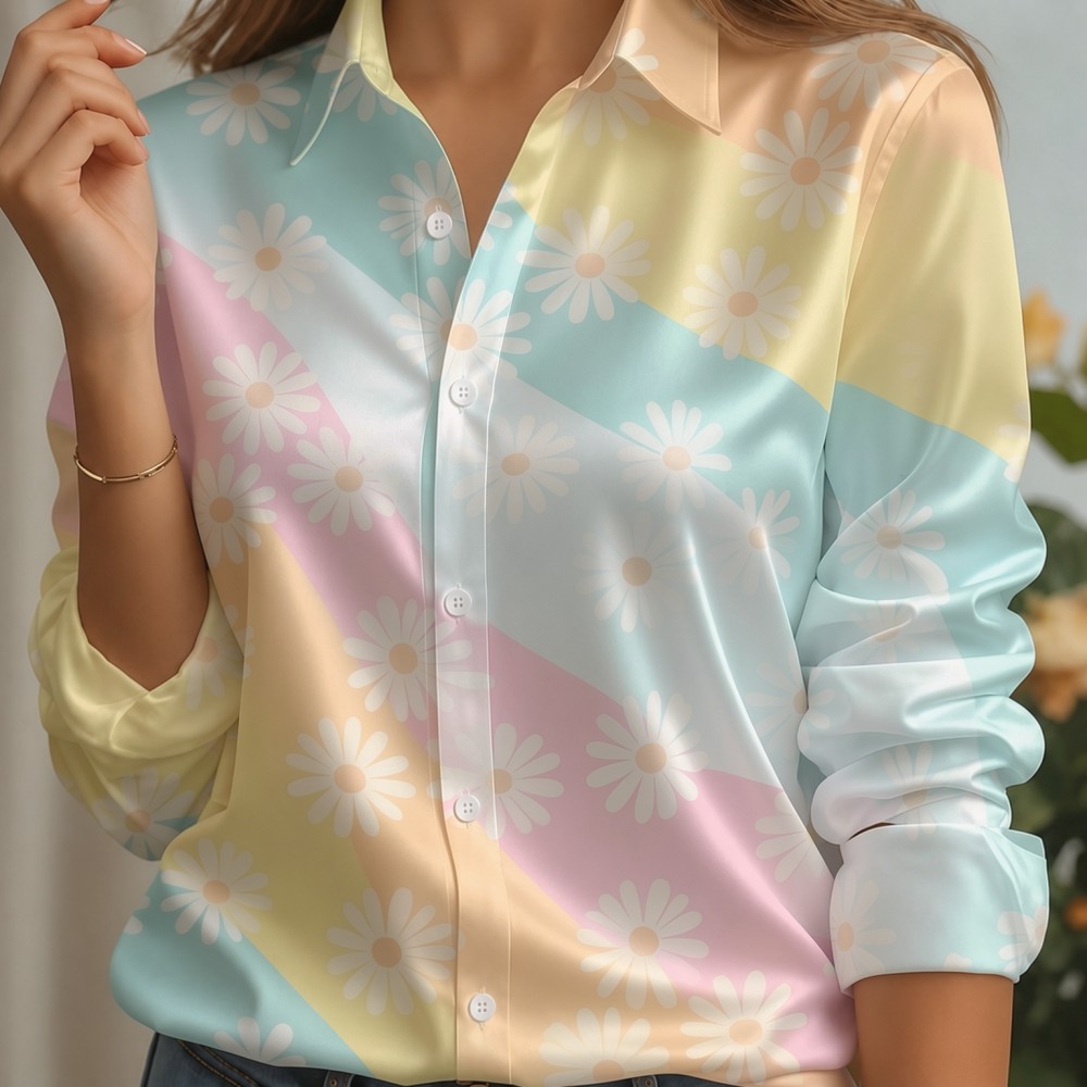 Damska satynowa koszula z klap – Women Fashion Styles recenzja i cena