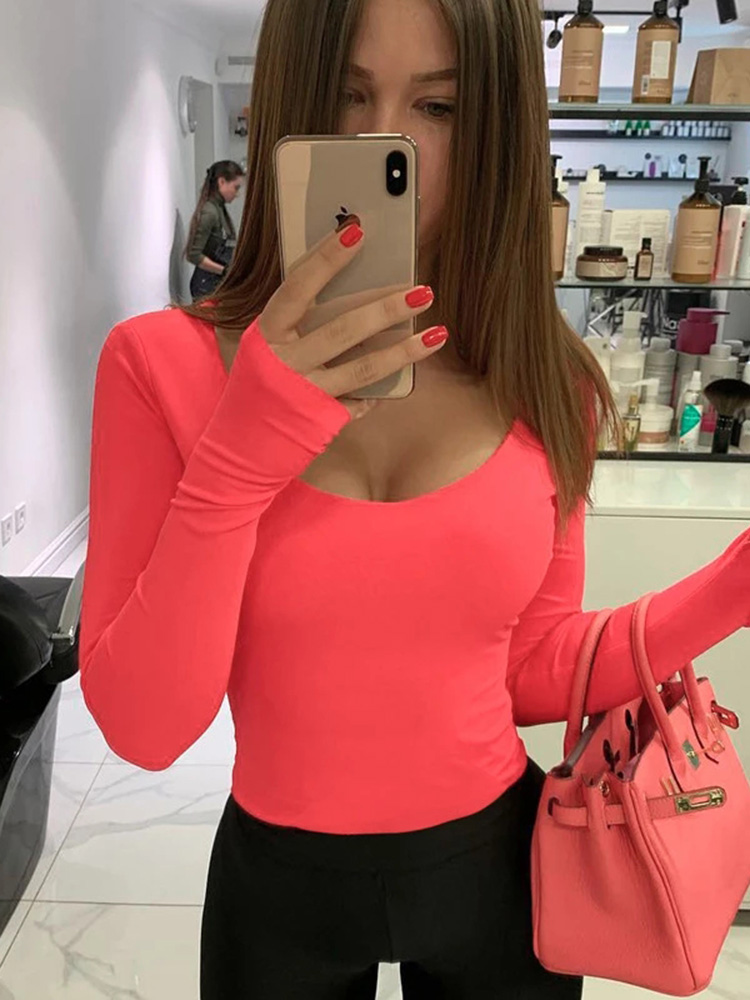 Pomarańczowe neonowe body dams – Turtleneck Bodysuit recenzja i cena