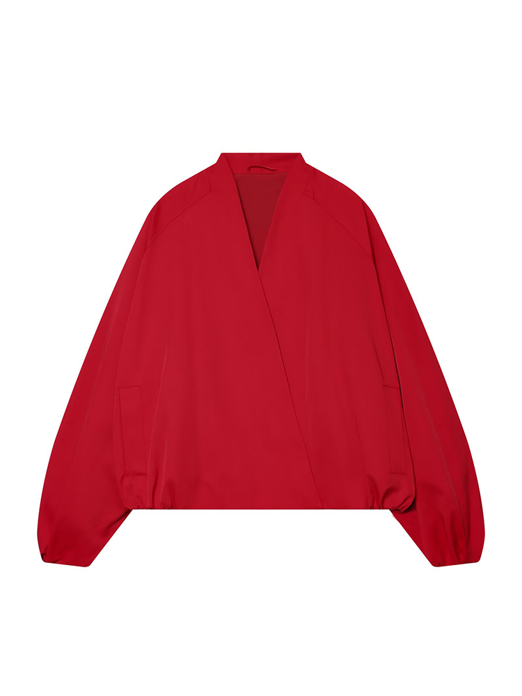TFMLN Modna Czerwona Krótka Ku – Women'S Fashion Bomber Jacket recenzja i cena