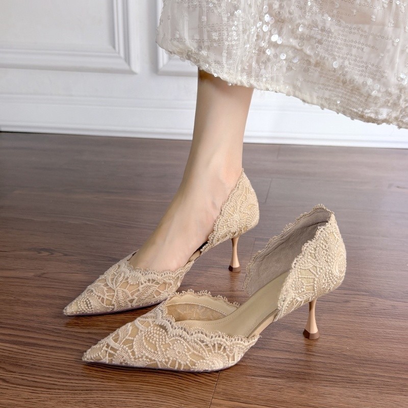 Koronkowe szpilki z ostrym nos – Women Fashion Heels recenzja i cena