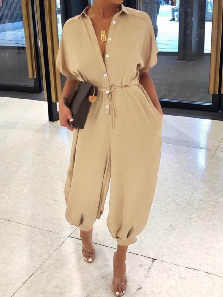 Letnia moda z dekoltem w kszta – Women'S Fashion Overalls recenzja i cena
