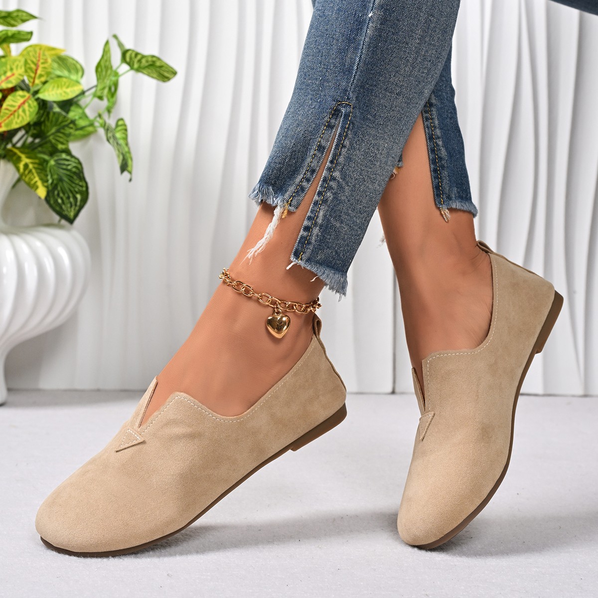 Damskie płaskie buty wsuwane z – Women'S Fashion Quick Delivery recenzja i cena
