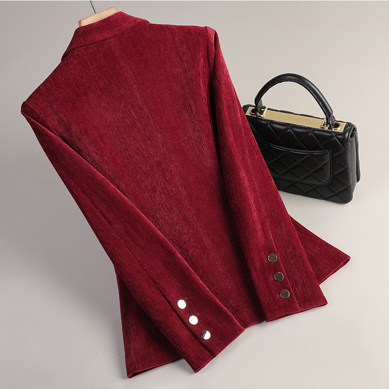 Żółta Złota Aksamitna Marynark – Velvet Blazer Women recenzja i cena