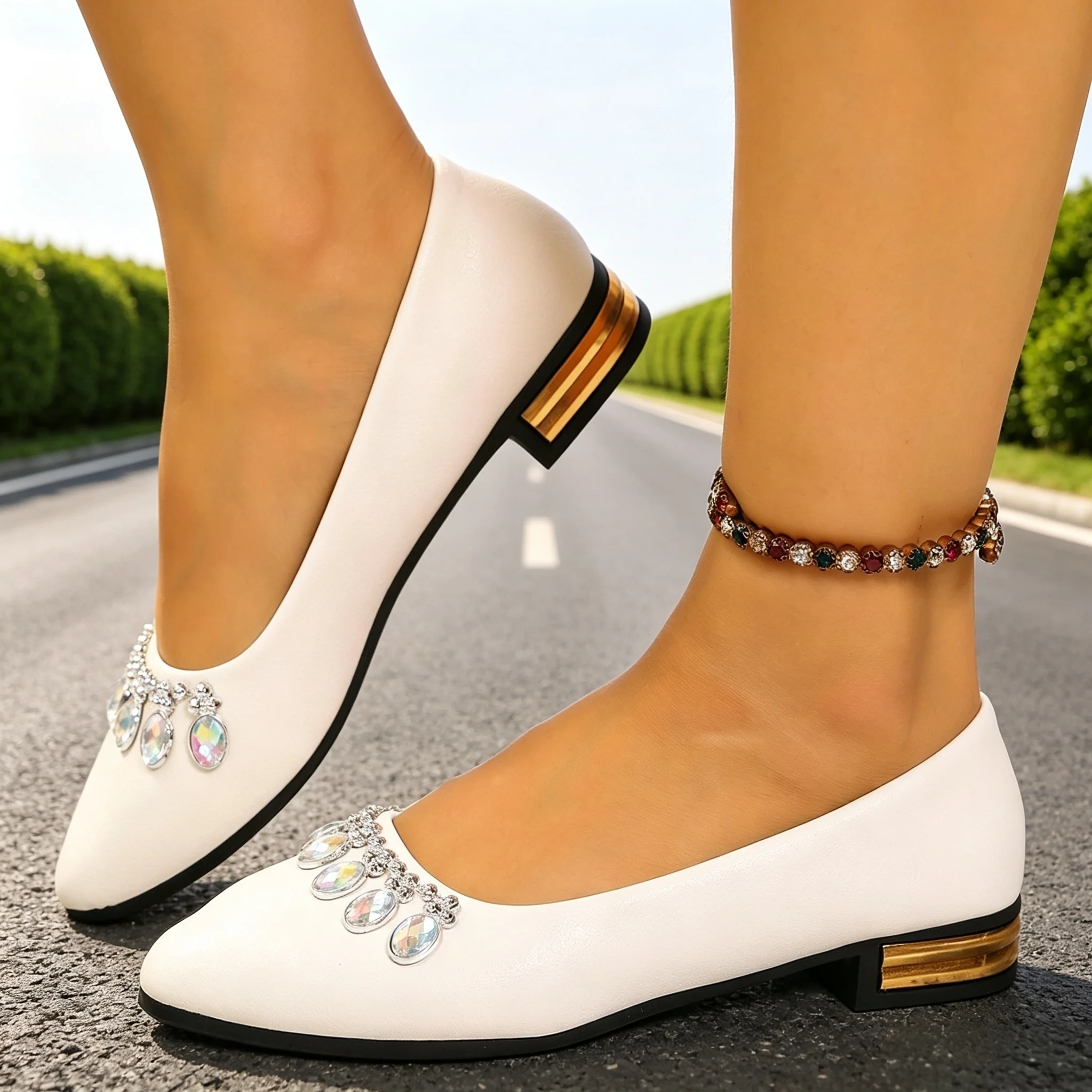 Damskie baleriny z ostrym nosk – Women Fashion Heels recenzja i cena