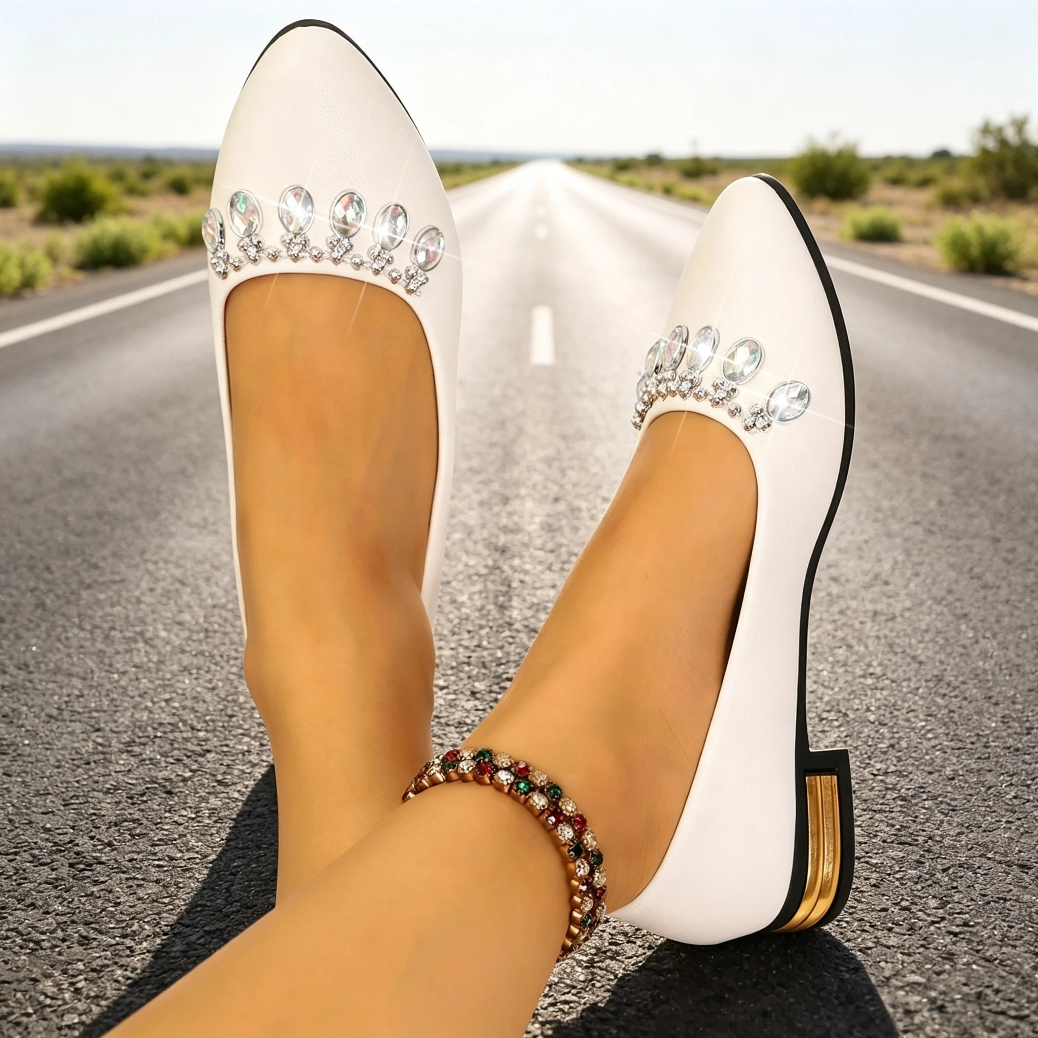 Damskie baleriny z ostrym nosk – Women Fashion Heels recenzja i cena