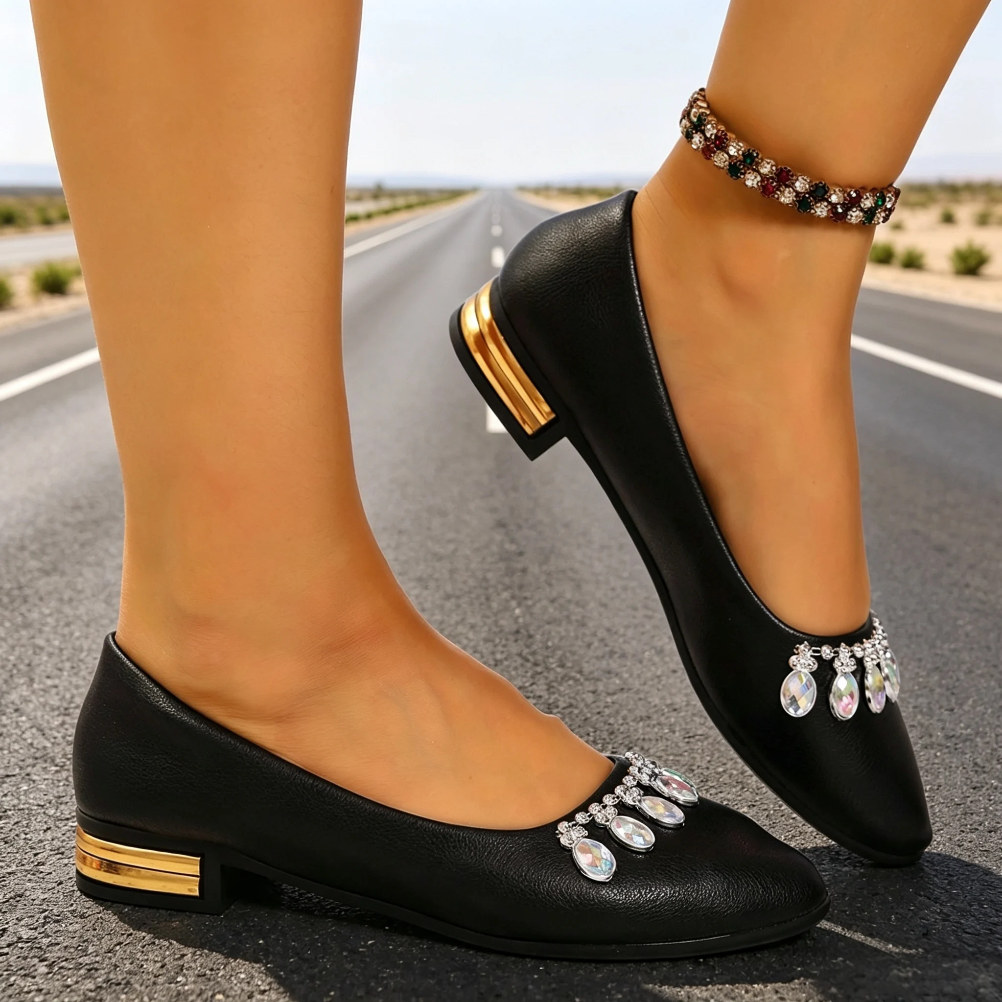 Damskie baleriny z ostrym nosk – Women Fashion Heels recenzja i cena