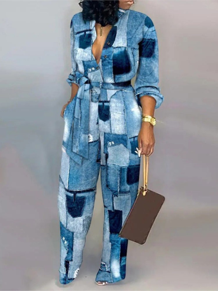 Moda damska List Print Kombine – Women'S Fashion Overalls recenzja i cena