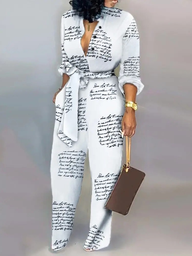 Moda damska List Print Kombine – Women'S Fashion Overalls recenzja i cena