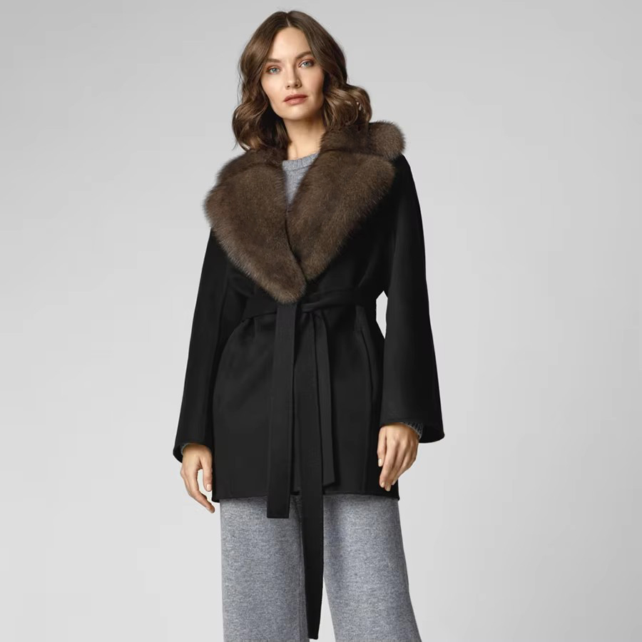 Naturalne futro lisa z kołnier – Women'S Fashion Bomber Jacket recenzja i cena