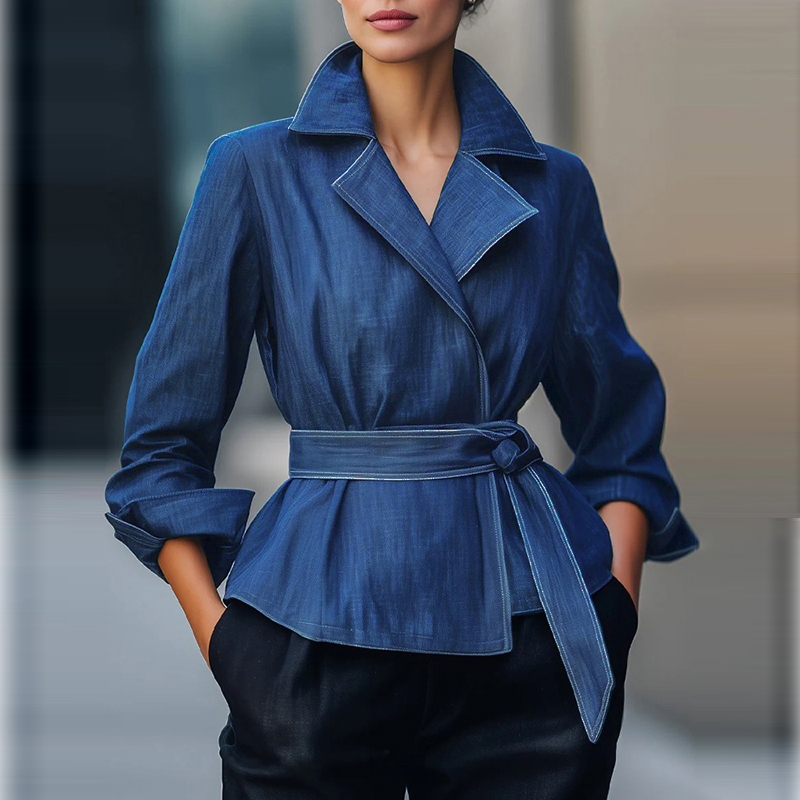 Kurtka jeansowa damska na jesi – Fashion Women Belt recenzja i cena